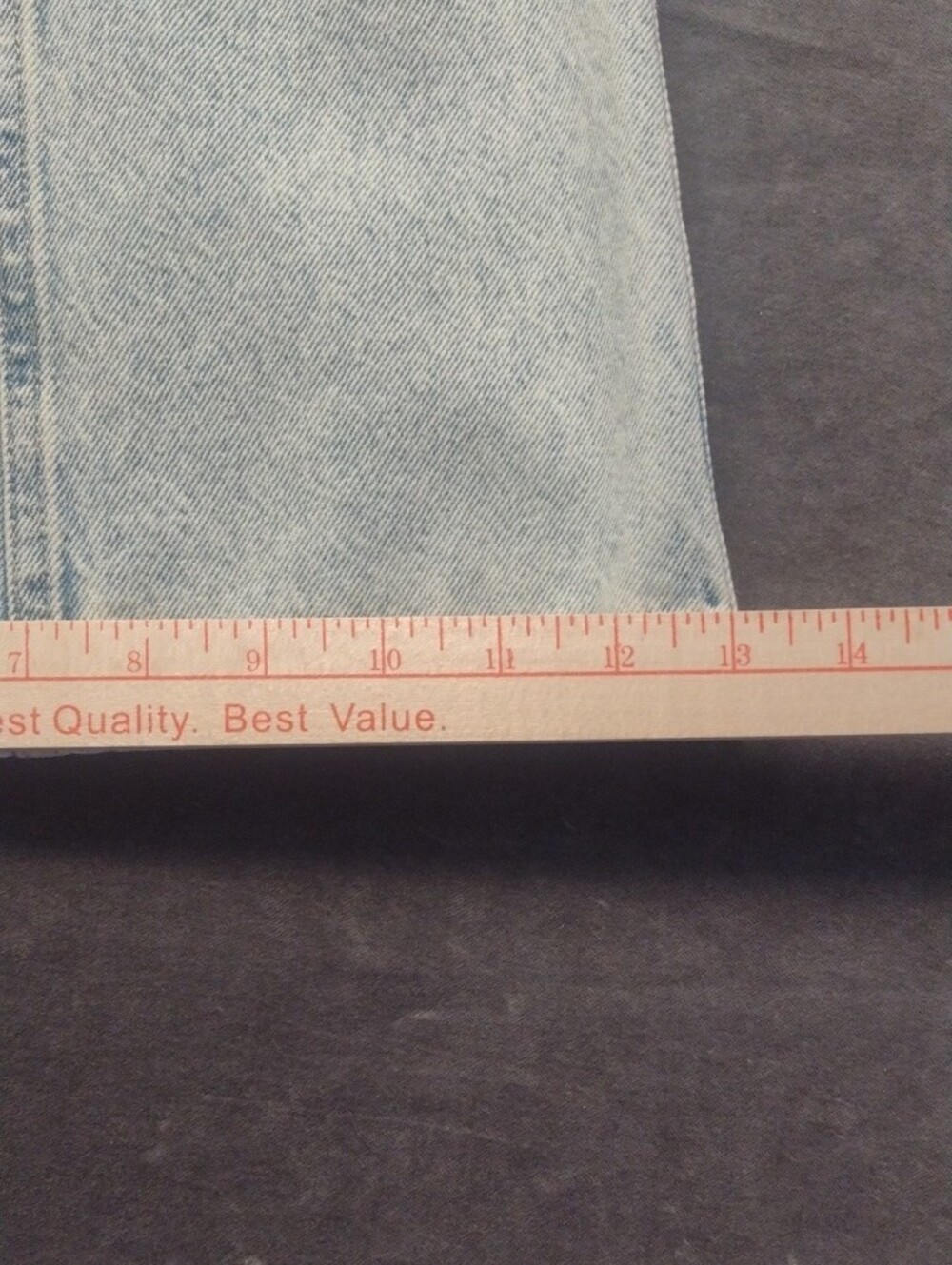 Divided Light Blue Wms Size 6/30 Flare 13" Bell Bottom Front Flap Pockets - Picture 12 of 16
